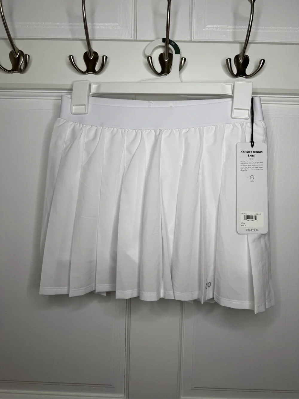 ALO Yoga White Varsity Tennis Skort